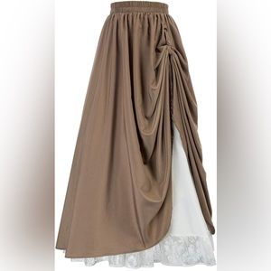 COPY - Renaissance Maxi long Skirt Victorian Style Double Layered